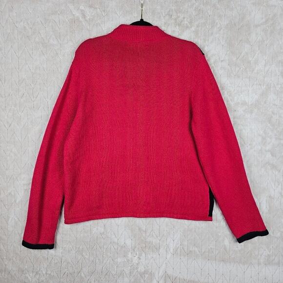VTG Tiara International Holiday Cardigan Womens Large Snowman Embroidered 90s - Picture 5 of 7